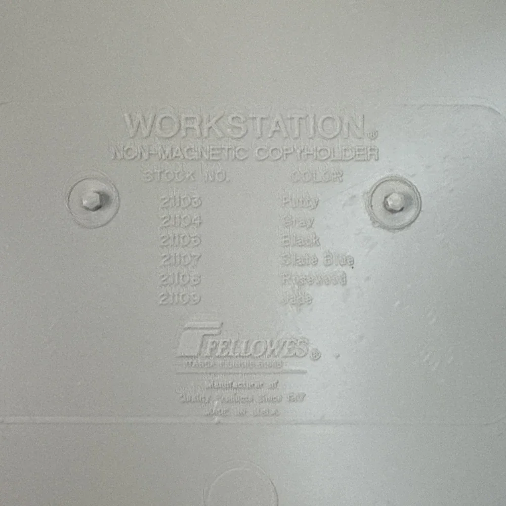 Fellowes Workstation Non-Magnetic Document Holder Grey Work Station